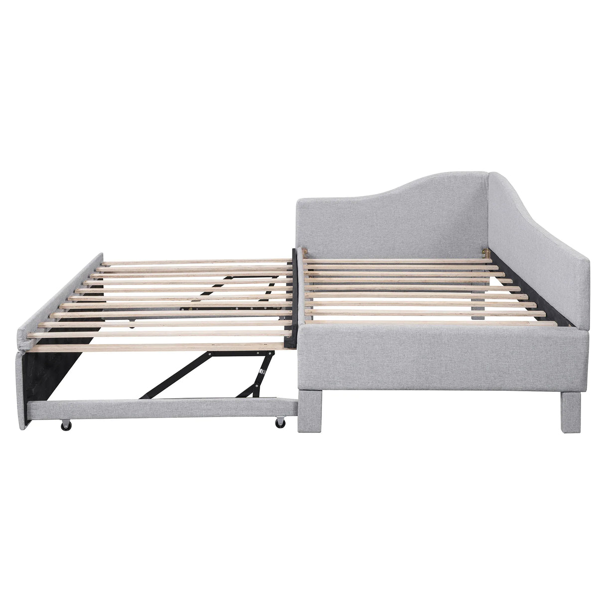 Twin Upholstered L-Shaped Daybed With Pop-Up Trundle - Omega Lifestyles