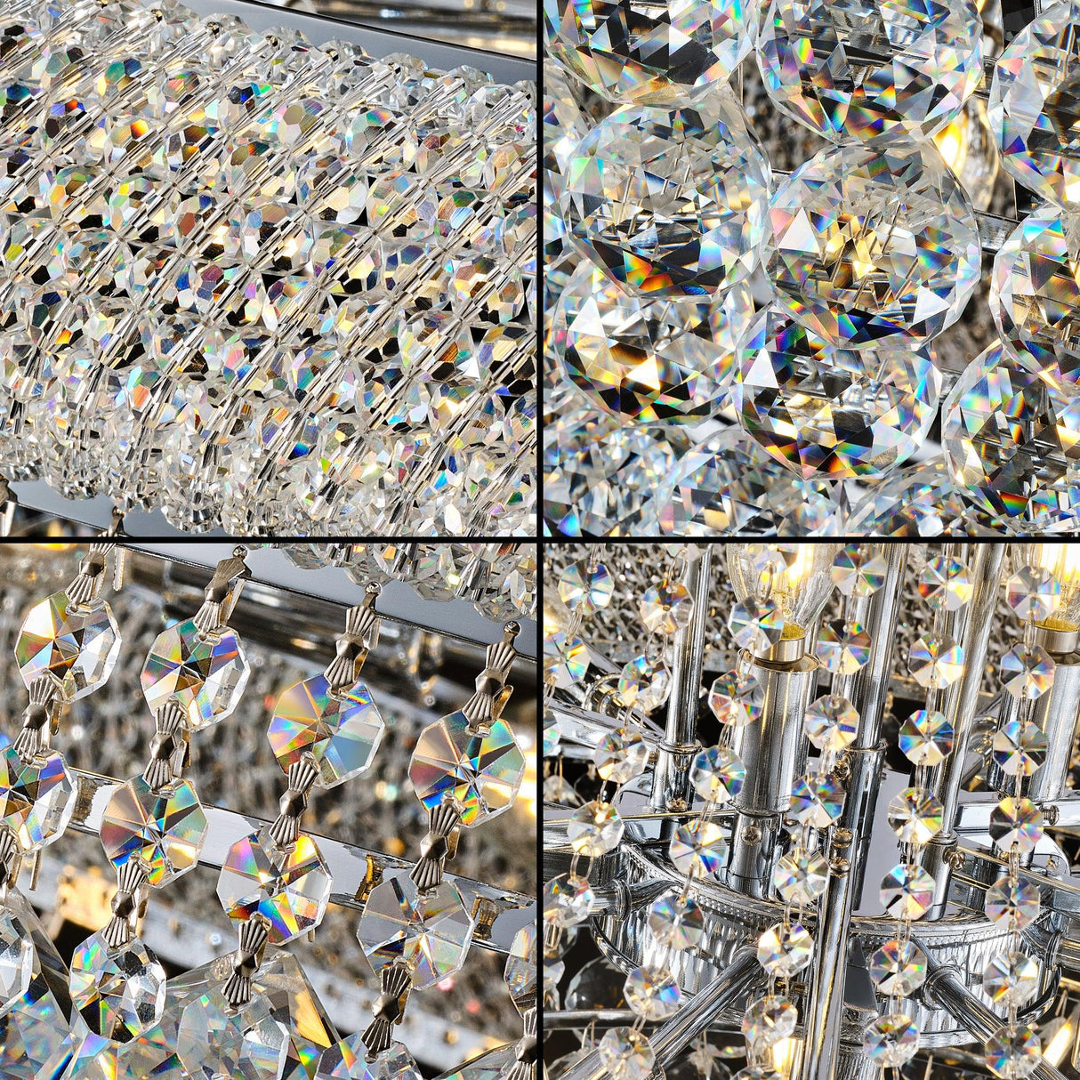 32-Inch French Empire Crystal Chandelier With 27 LED Lights - Omega Lifestyles