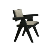 Contemporary 7-Piece Black Rubberwood Dining Set - Omega Lifestyles