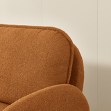 Sherpa Fabric Plush Foam Cushion Loveseat Sofa - Omega Lifestyles