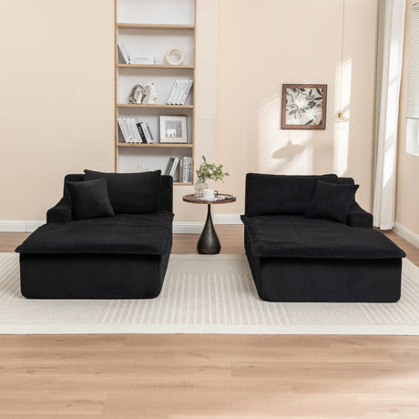 Corduroy Foam Upholstered Chaise Lounge Sleeper Chair - Omega Lifestyles