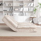 Adjustable Velvet Upholstered Massage Floor Sofa With Pillow - Omega Lifestyles