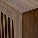 Mid-Century Modern Extendable Walnut Cat Furniture TV Stand - Omega Lifestyles