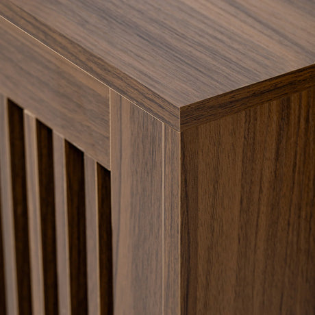 Mid-Century Modern Extendable Walnut Cat Furniture TV Stand - Omega Lifestyles