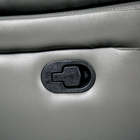 Transitional Dark Gray Leather Match Recliner Chair - Omega Lifestyles