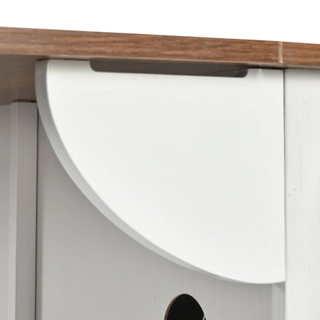 Farmhouse Sliding Barn Door Kitchen Island Cart - Omega Lifestyles