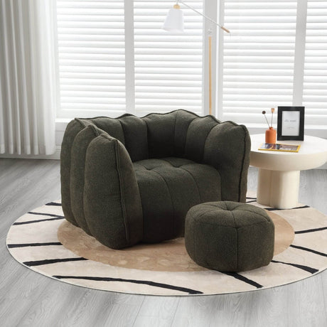 Soft Chenille Bean Bag Chair with Foam - Sleep Galleria