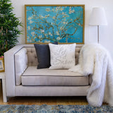 Let It Snow Embroidered Cotton Throw Pillow 20x20 Inch - Omega Lifestyles