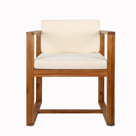 Acacia Wood Patio Dining Table And Chairs Set Of 5 - Omega Lifestyles