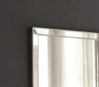 Contemporary Silver Synthetic Wood Framed Mirror 28x32 Inch - Omega Lifestyles