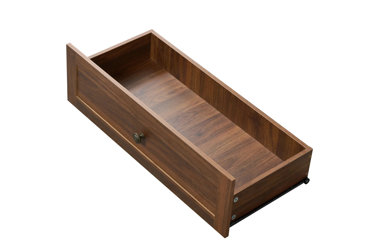 Walnut Retro Dome Storage Cabinet With Adjustable Shelves - Omega Lifestyles