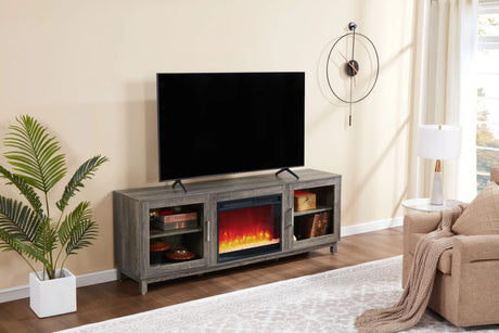 Summit Gray Fireplace TV Stand Console With Heater - Omega Lifestyles
