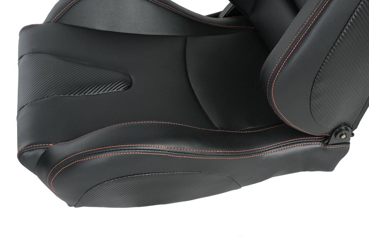 Racing Vinyl Upholstered Performance Seat - Omega Lifestyles
