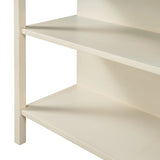 Rustic Solid Wood Kitchen Island With Open Shelves - Omega Lifestyles