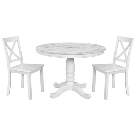 5-Piece Solid Wood Dining Table And Chairs Set - Omega Lifestyles