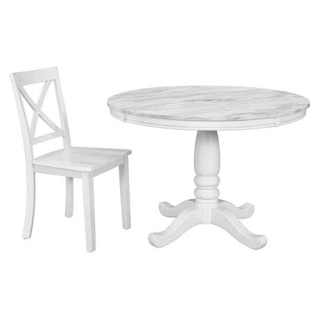 5-Piece Solid Wood Dining Table And Chairs Set - Omega Lifestyles