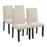 5-Piece Faux Marble Dining Table Set With Cushioned Chairs - Omega Lifestyles