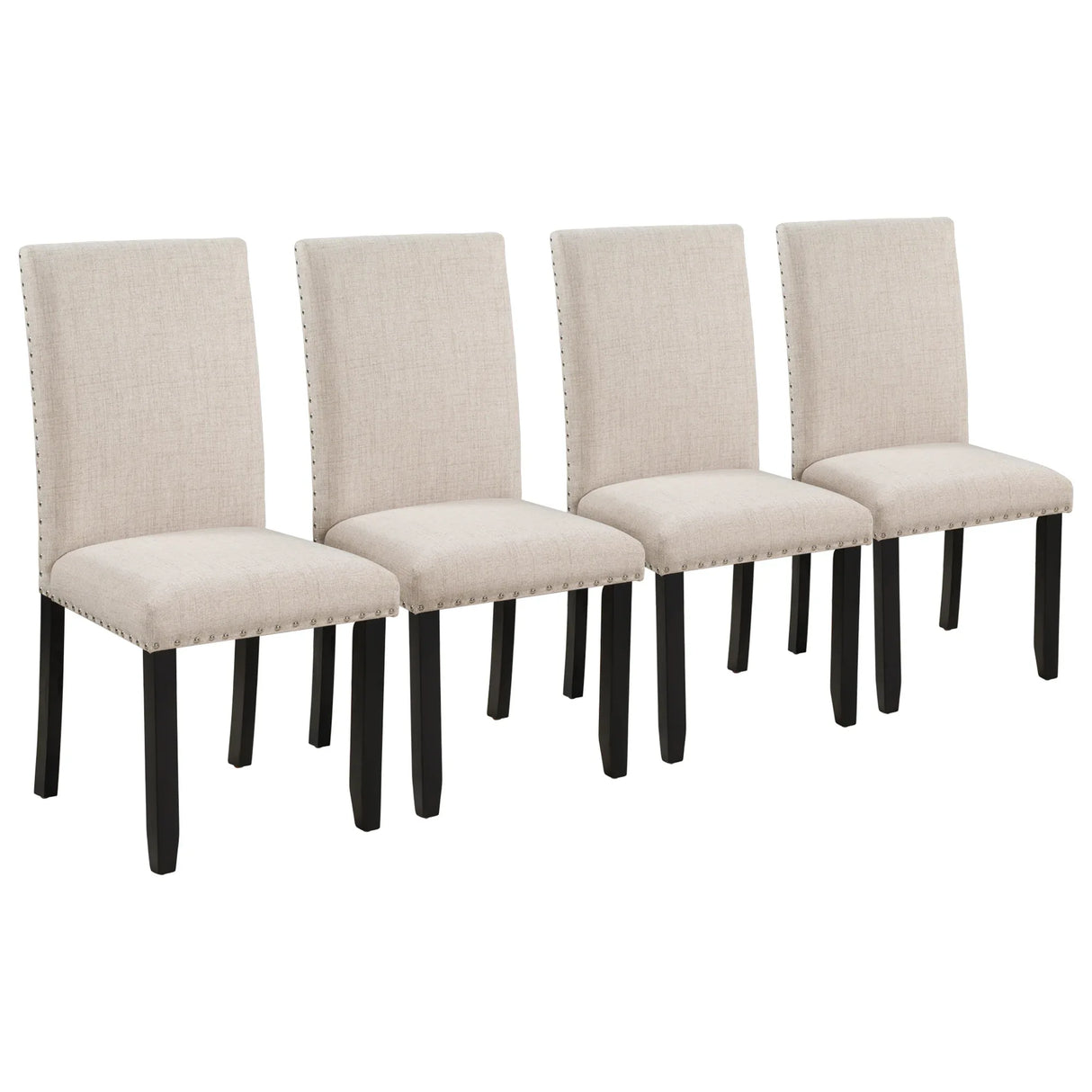 5-Piece Faux Marble Dining Table Set With Cushioned Chairs - Omega Lifestyles