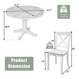 5-Piece Solid Wood Dining Table And Chairs Set - Omega Lifestyles