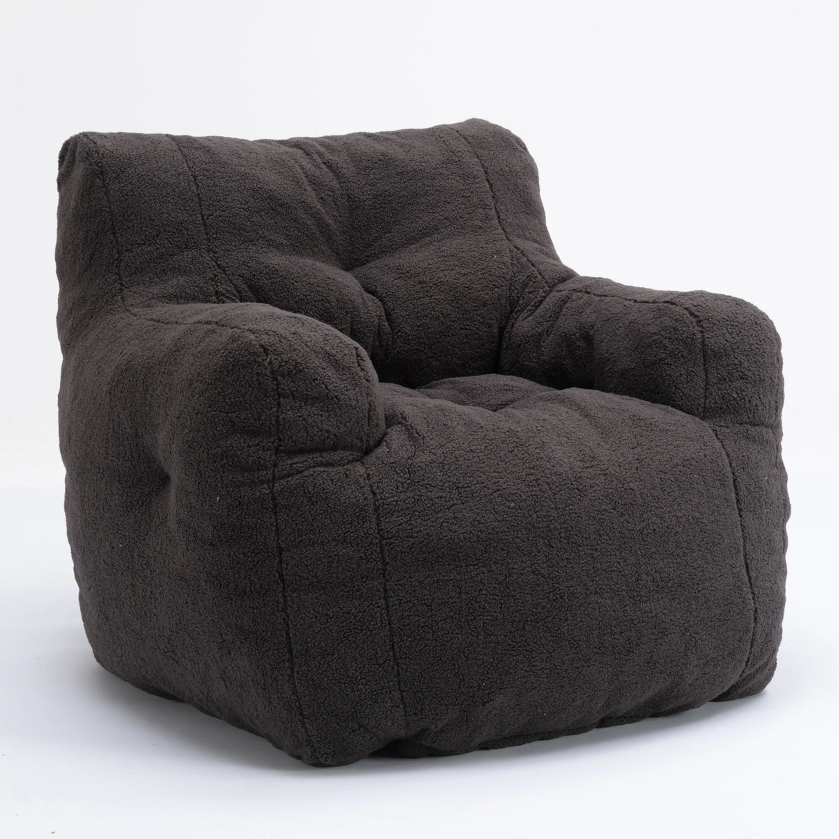 Soft Teddy Fabric Memory Foam Tufted Bean Bag Chair - Omega Lifestyles