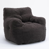 Soft Teddy Fabric Memory Foam Tufted Bean Bag Chair - Omega Lifestyles