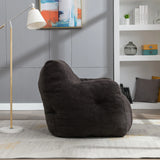 Soft Teddy Fabric Memory Foam Tufted Bean Bag Chair - Omega Lifestyles