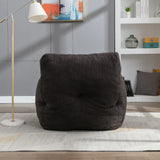 Soft Teddy Fabric Memory Foam Tufted Bean Bag Chair - Omega Lifestyles