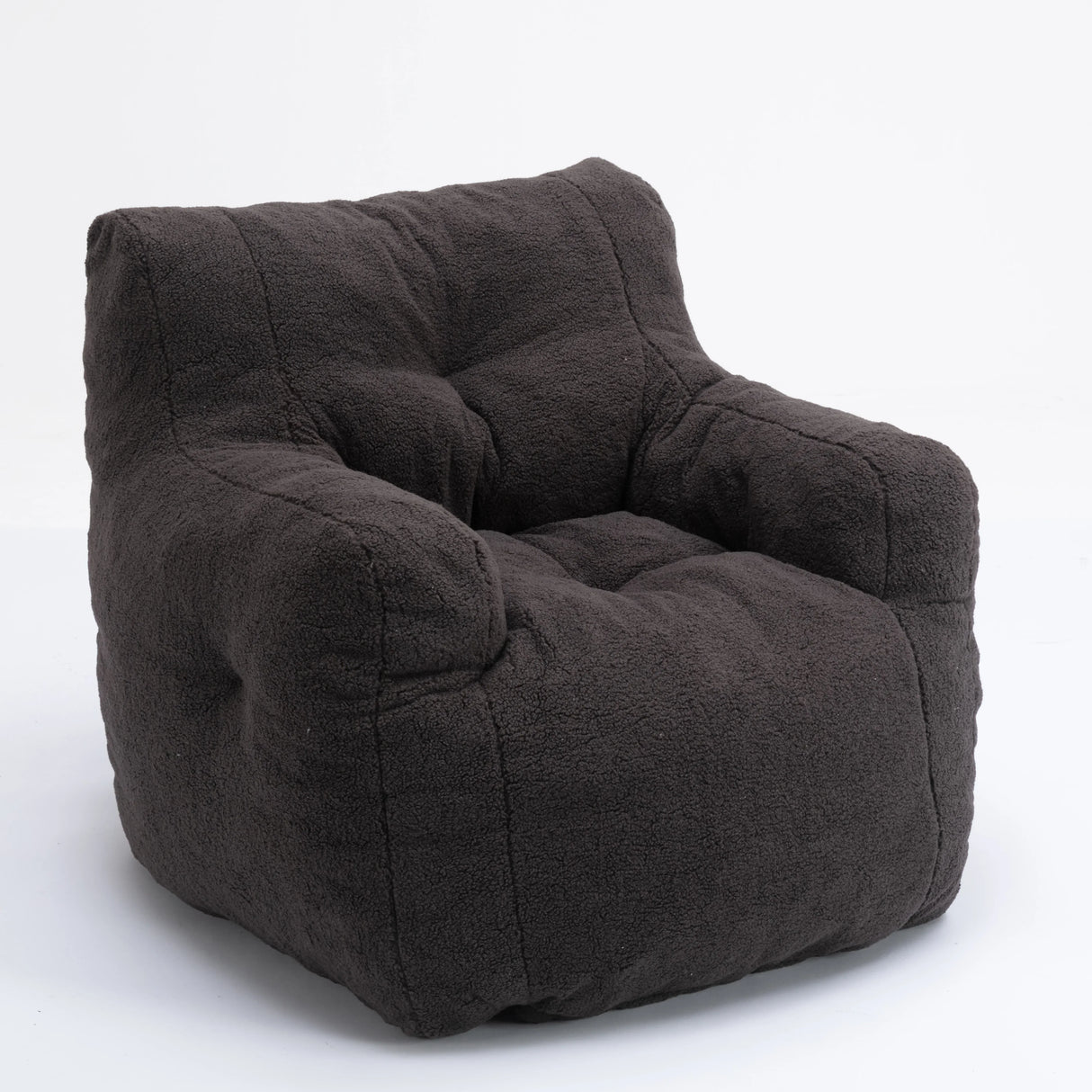 Soft Teddy Fabric Memory Foam Tufted Bean Bag Chair - Omega Lifestyles