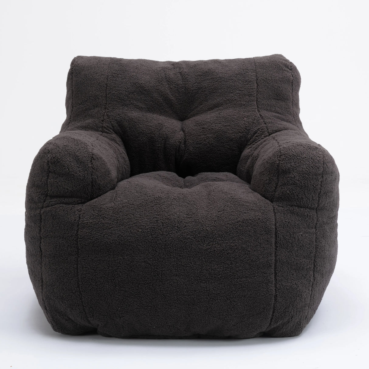 Soft Teddy Fabric Memory Foam Tufted Bean Bag Chair - Omega Lifestyles