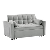 Modern Velvet Convertible Loveseat Sleeper Sofa Bed