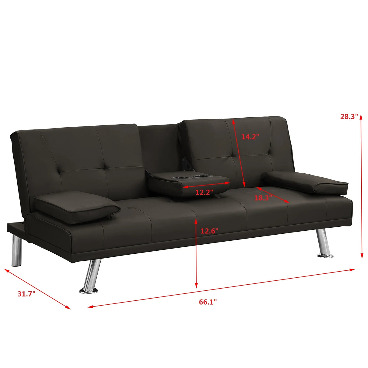 Multifunctional Reclining Sofa Bed With Armrest Holders - Omega Lifestyles