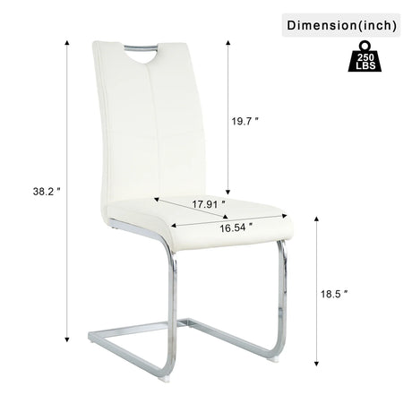 Modern Glass Dining Table With Stainless Steel Base Set - Omega Lifestyles