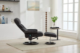 Modern Chenille Recliner Chair With Ottoman And Massage - Omega Lifestyles