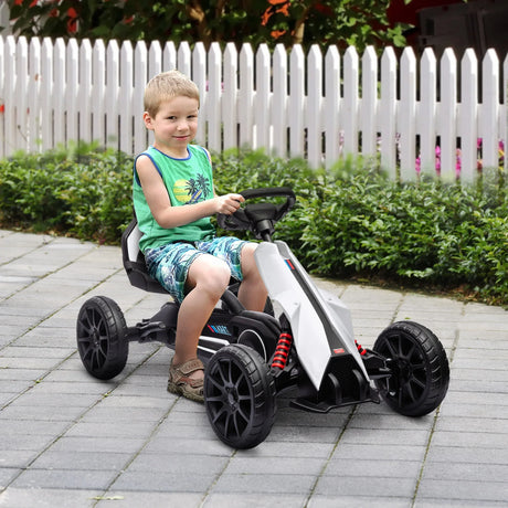 Kids Pedal Go Kart With Adjustable Seat And Handbrake - Omega Lifestyles