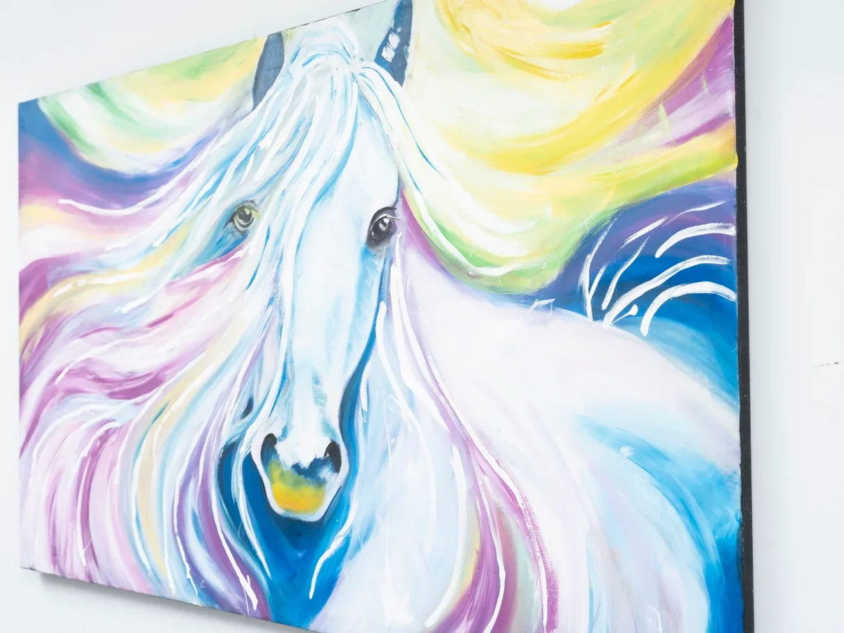 Oversized Pink Hand-Painted Landscape Canvas Wall Art - Omega Lifestyles