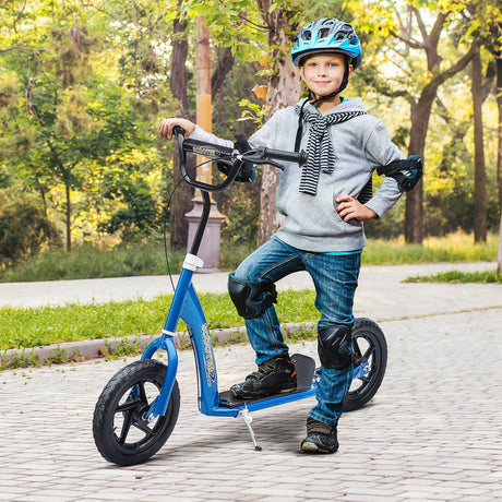 Kids Adjustable Height Big Wheel Steel Kick Scooter - Omega Lifestyles
