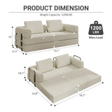 Convertible Foldable Corduroy Sofa Bed With Mattress - Omega Lifestyles