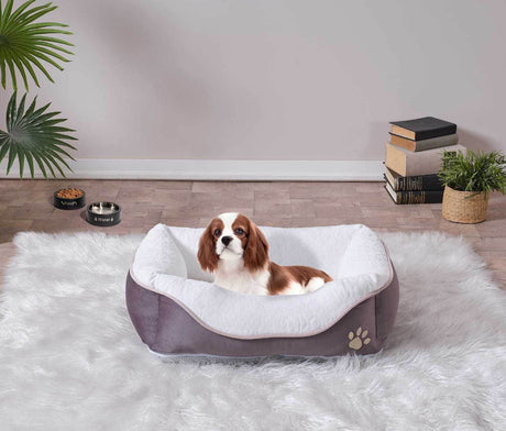 Contemporary Extra Large Foam Cat Pet Bed Anthracite - Sleep Galleria