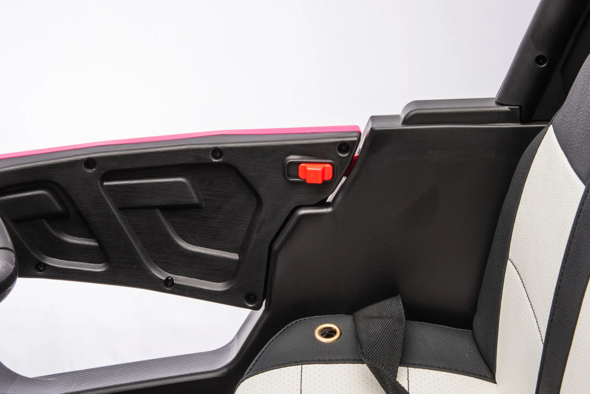 Four-Wheel Drive Pink Leather Seat Ride-On Car - Omega Lifestyles