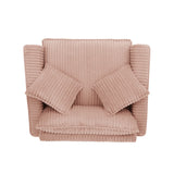 Corduroy Foam Lazyman Single-Person Sofa Chair Pink - Omega Lifestyles