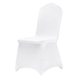 Stretch Spandex Universal White Folding Chair Covers 150PCS Pack - Omega Lifestyles
