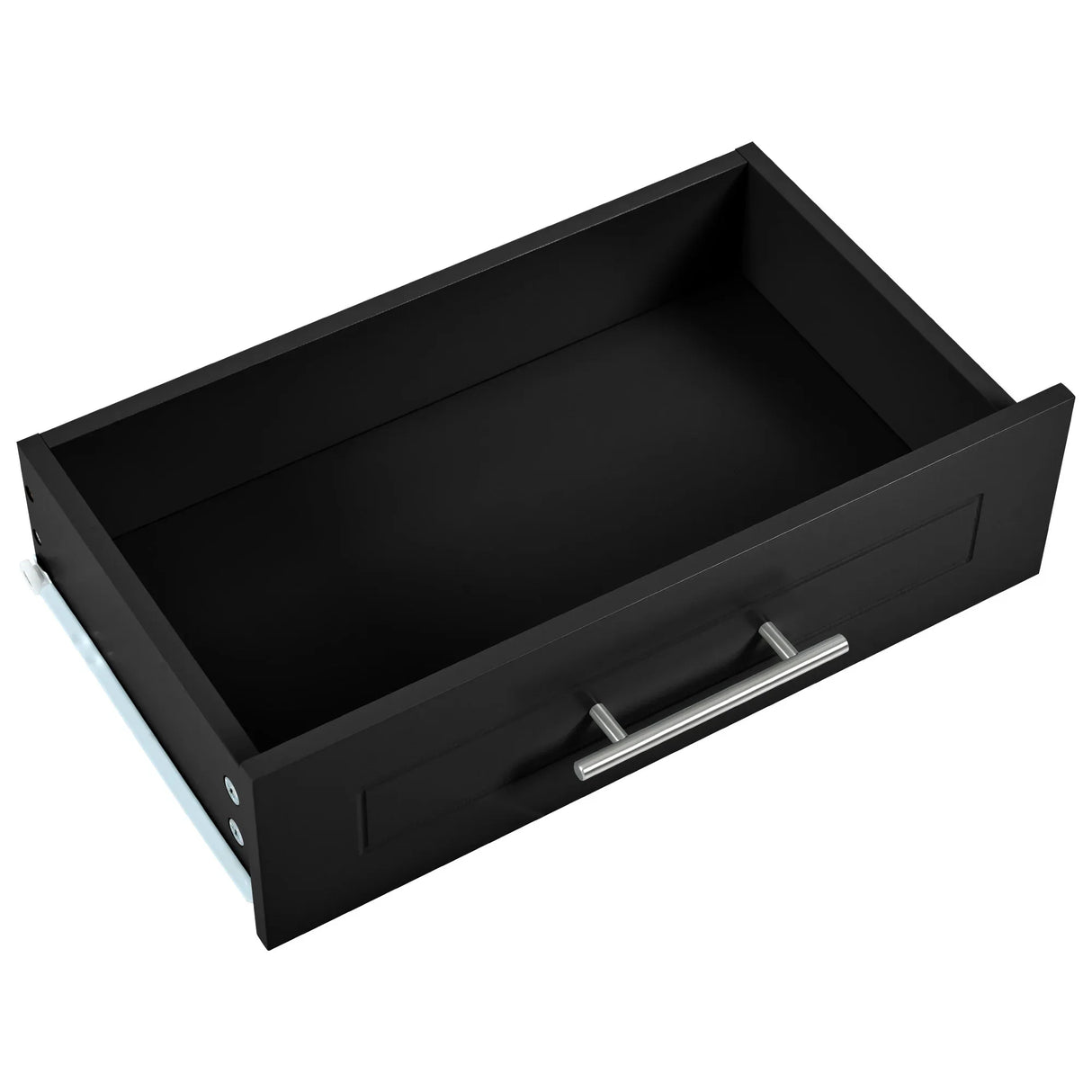 Fluted Rubber Wood Kitchen Island With Trash Can Cabinet - Omega Lifestyles