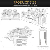 Top-Grain Nappa Leather Power Recliner With RGB Lighting - Omega Lifestyles