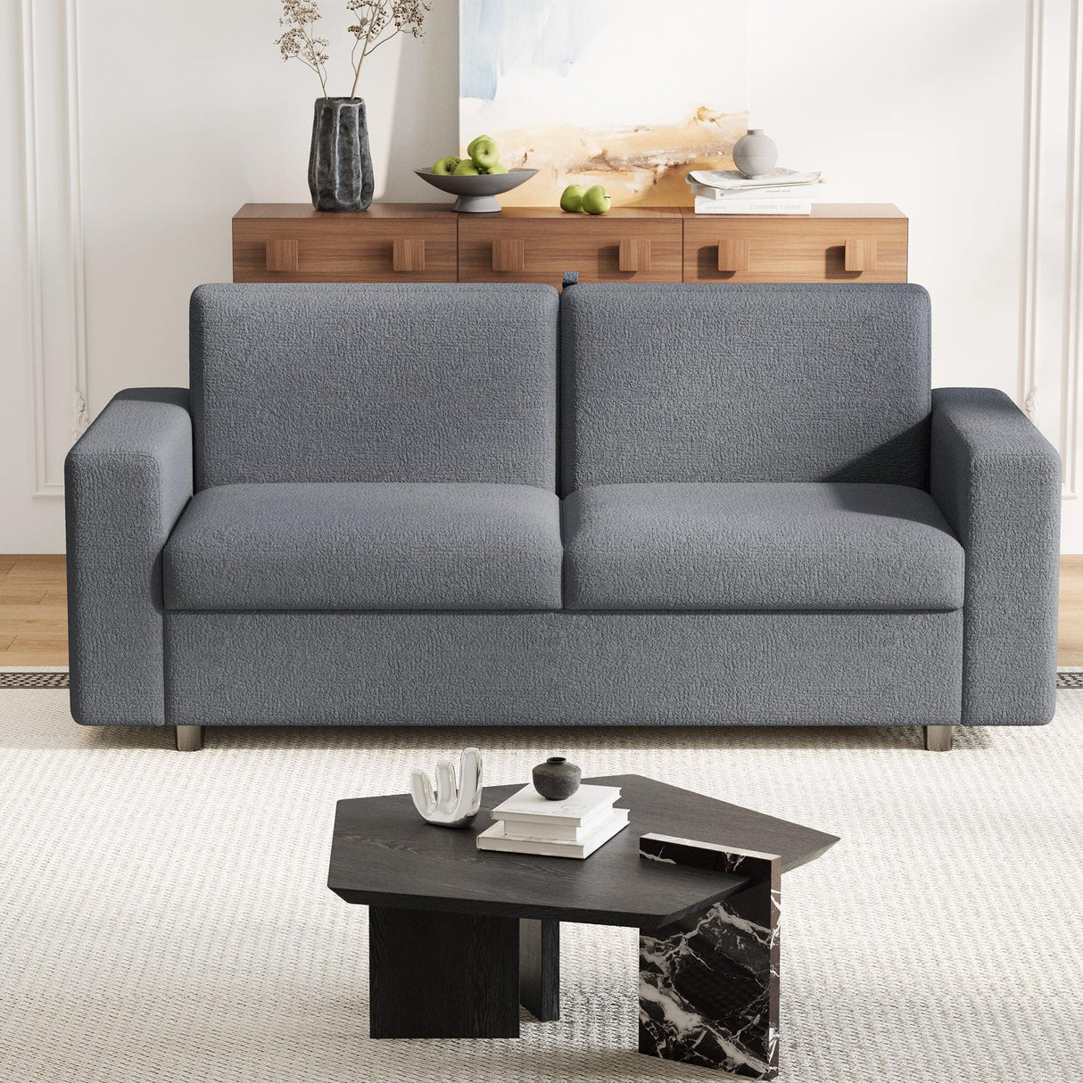 Full-Size Sleeper Sofa With Memory Foam Mattress - Omega Lifestyles