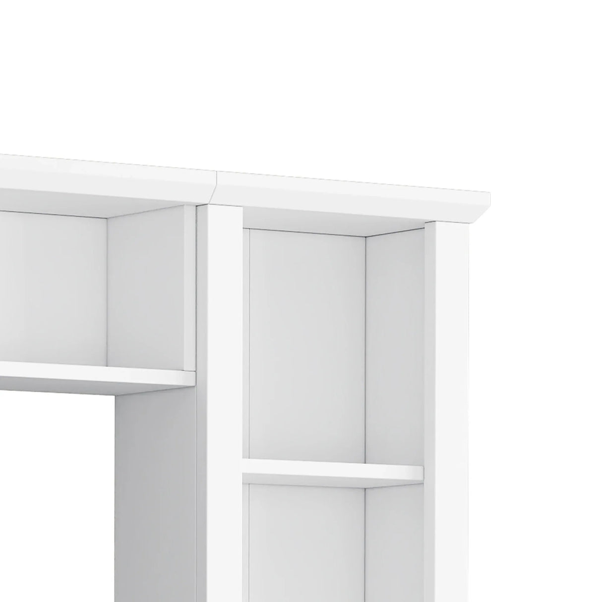 Minimalist White Particle Board Adjustable Height TV Stand - Omega Lifestyles