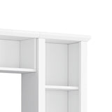 Minimalist White Particle Board Adjustable Height TV Stand - Omega Lifestyles