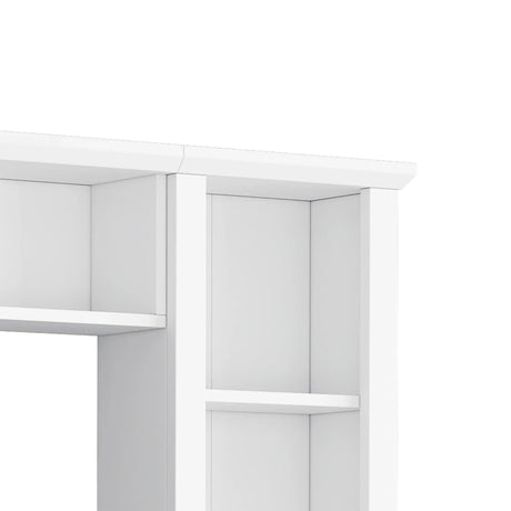 Minimalist White Particle Board Adjustable Height TV Stand - Omega Lifestyles