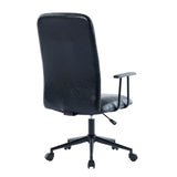 Antique Black PU Leather Adjustable Swivel Office Chair - Omega Lifestyles