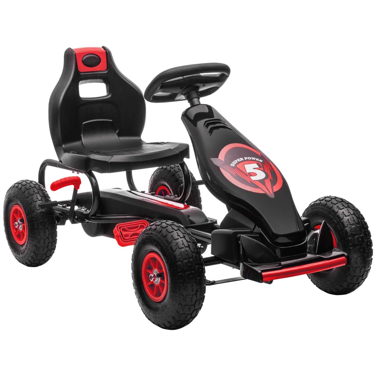 Kids Pedal Go Kart With Ergonomic Seat And Suspension - Omega Lifestyles