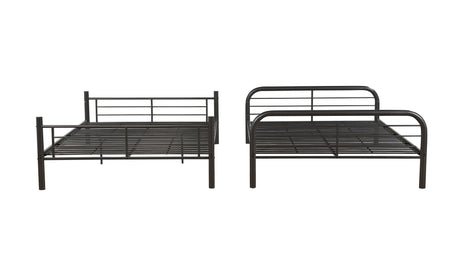 Gunmetal Full Over Full Metal Bunk Bed Frame - Omega Lifestyles